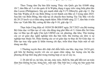 Chủ động ứng phó bão số 3